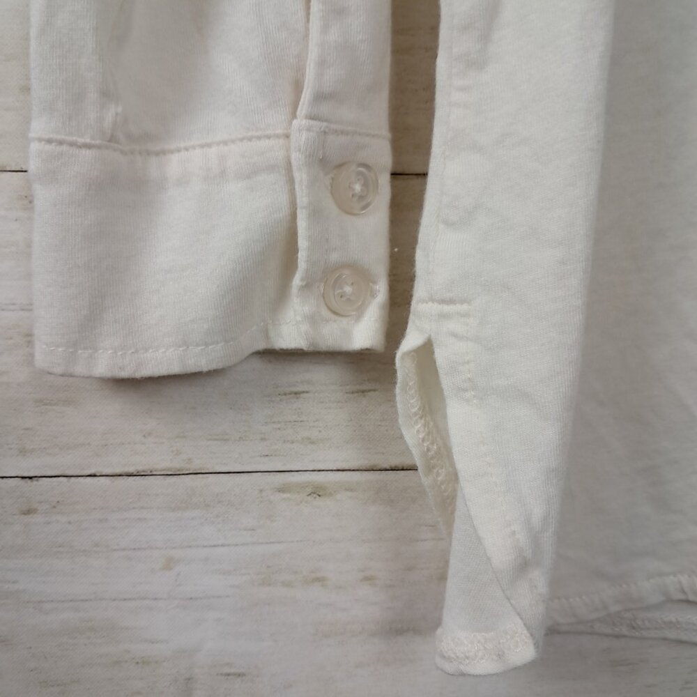 Peruvian Connection Knit Button Front Top Ivory - image 4